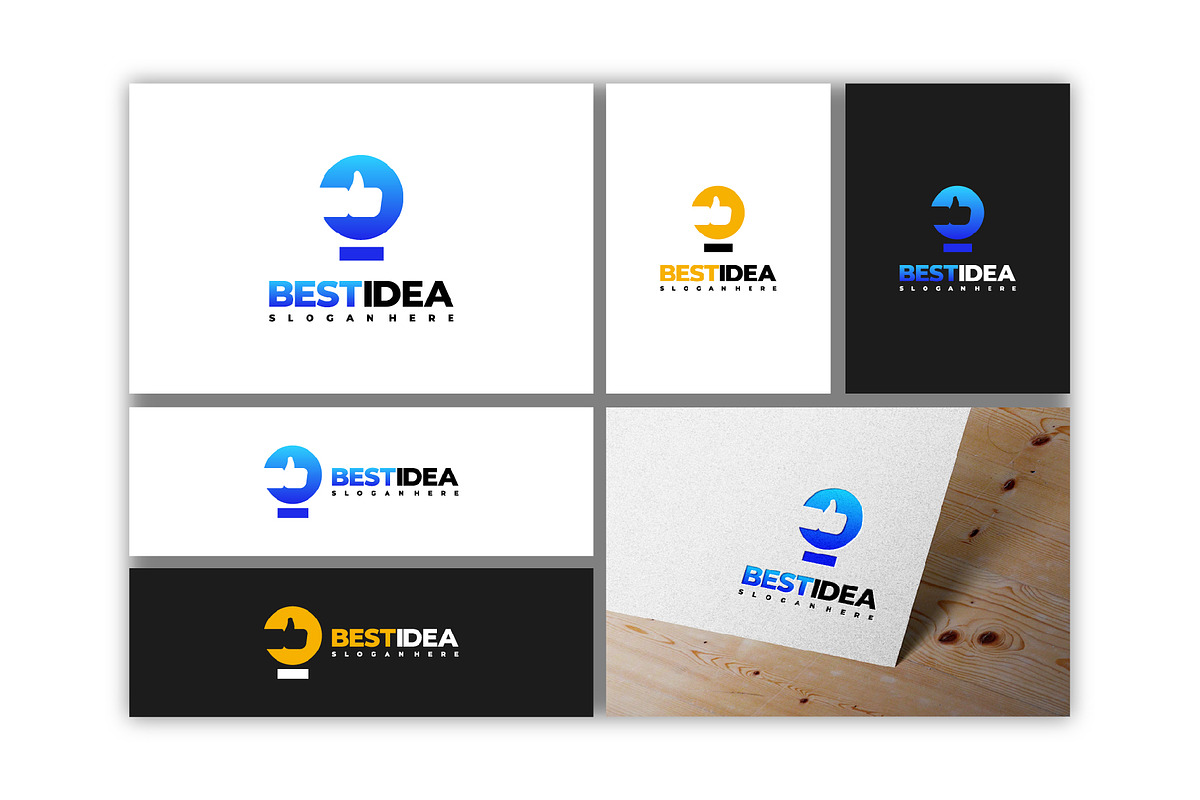 Set of Best Idea logo designs, a Branding & Logo Template by Lucky Creative (Photo 3 of 5)