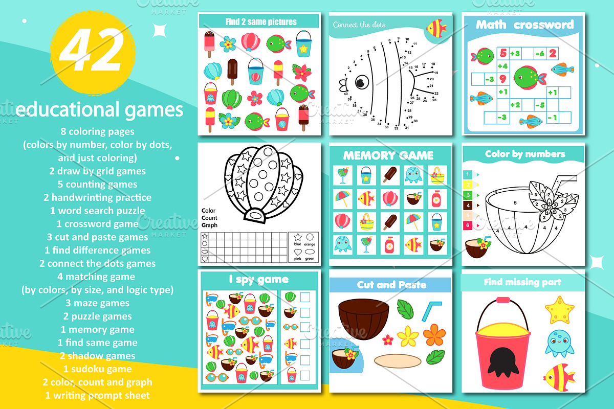 Summer holidays educational games, an Education Illustration by Bunny's ...