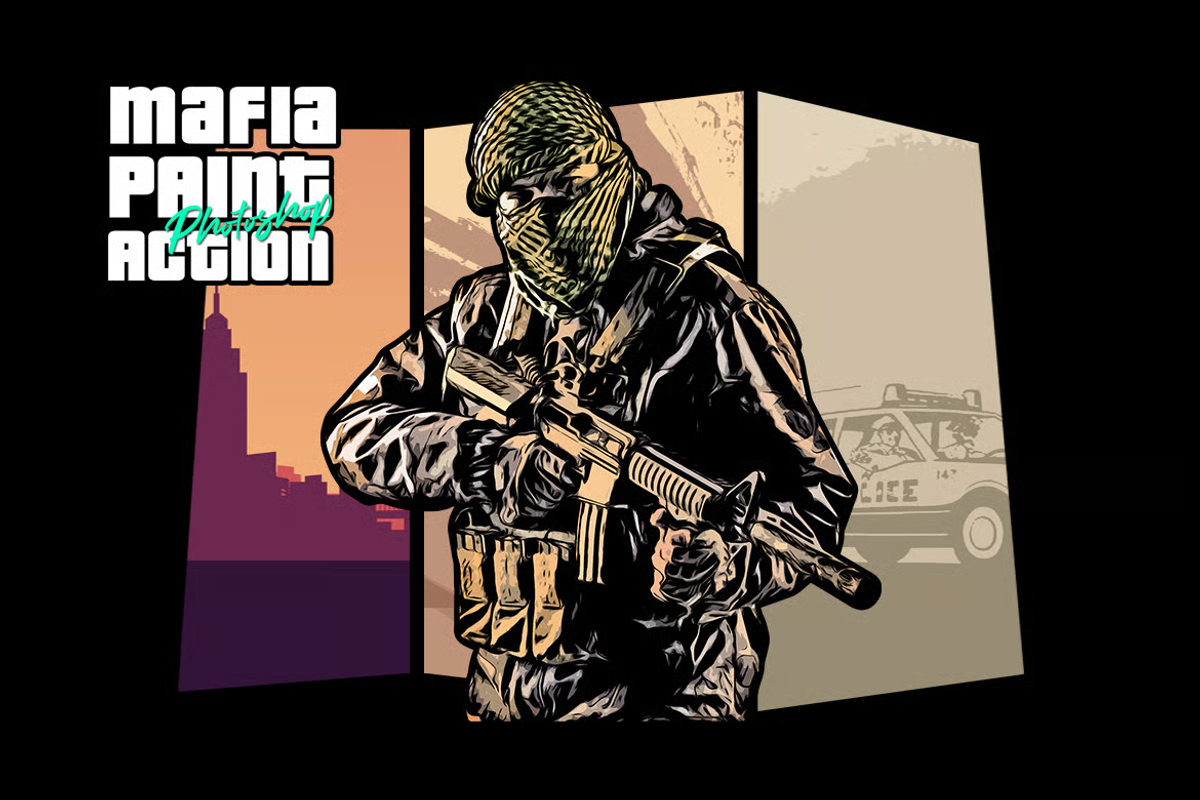 Mafia Painting Art Photoshop Action, an Action Add-On by iHemalaya (Photo 1 of 6)