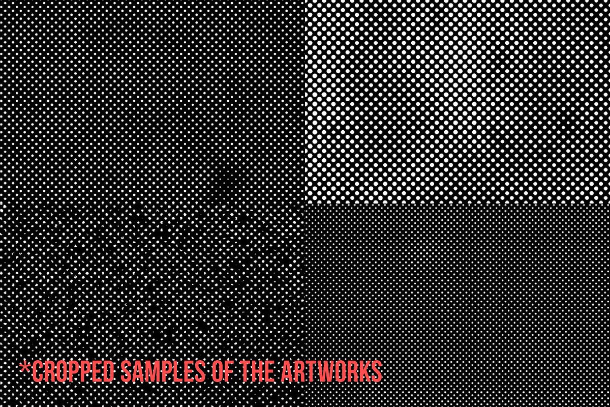 Dark Halftone Textures Pack, a Texture Graphic by fukomoku (Photo 8 of 10)