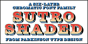 Sutro Shaded, a Slab Serif Font by Parkinson Type Design (Thumbnail 1 of 7)