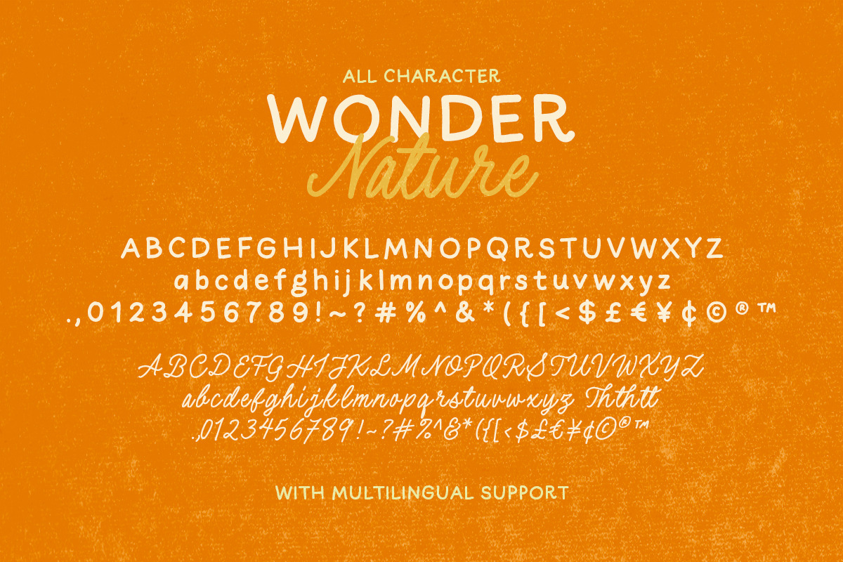Wonder Nature - Monoline Font Duo, a Script Font by Sarid Ezra (Photo 8 of 9)