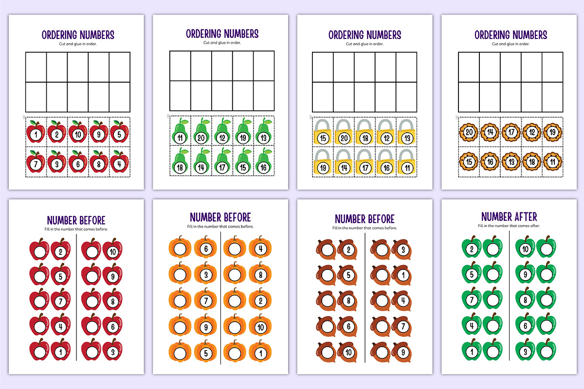 Kindergarten Numbers Workbook Kids, a Stationery Template by Mustafiz (Photo 5 of 7)
