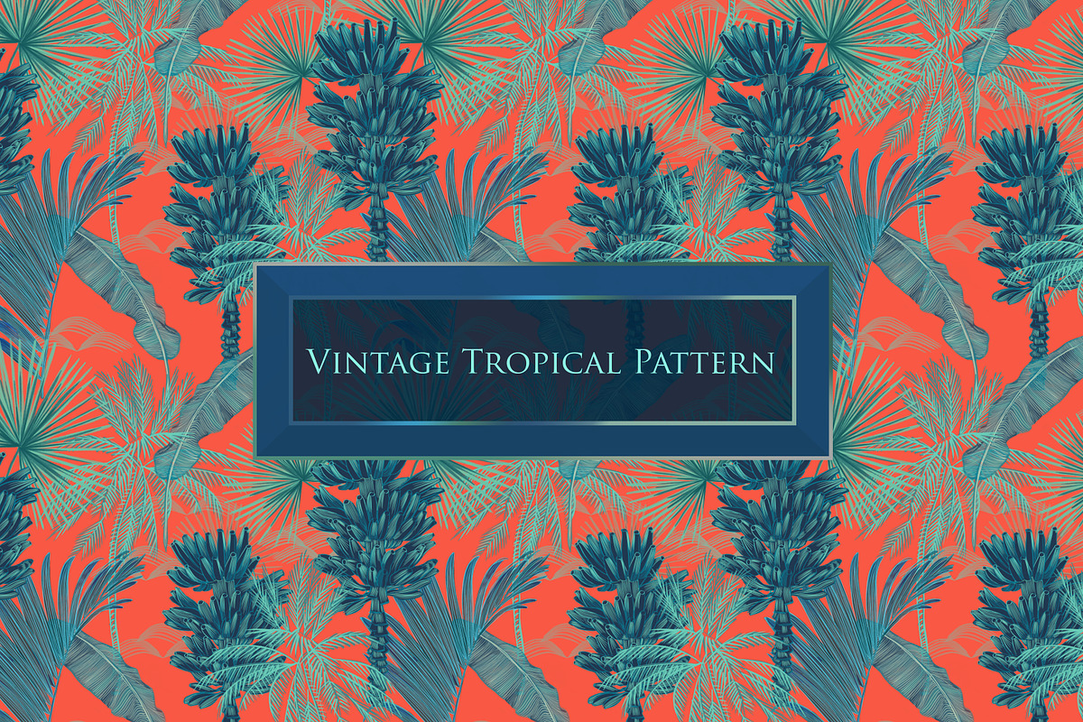 Tropical vintage pattern, a Pattern Graphic by ANAKOTO (Photo 1 of 24)