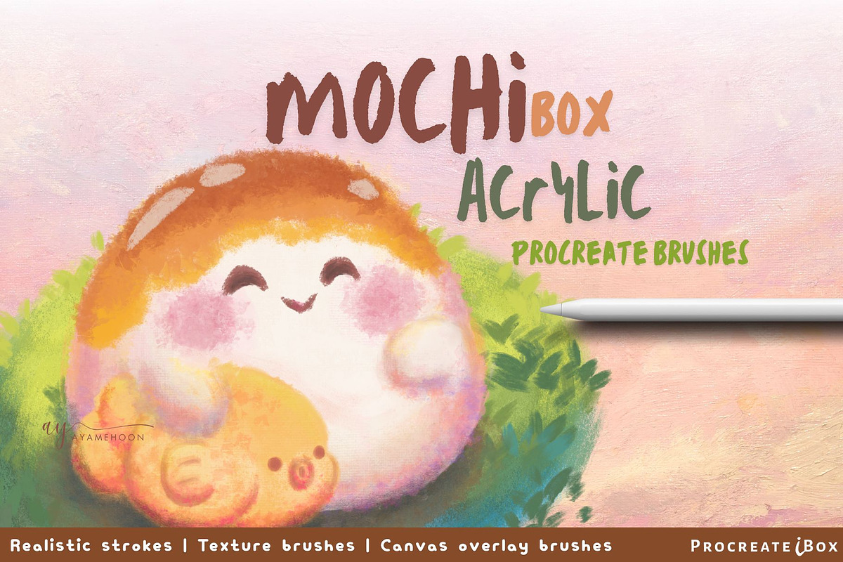 MochiBox Acrylic Procreate Brushes, a Brush Add-On by ProcreateiBox (Photo 1 of 7)