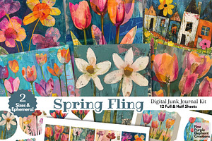 Spring Floral Junk Journal Easter HD