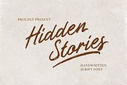 Hidden Stories Handwritten Script, a Handwritten Font by Littlehand (Thumbnail 1 of 9)