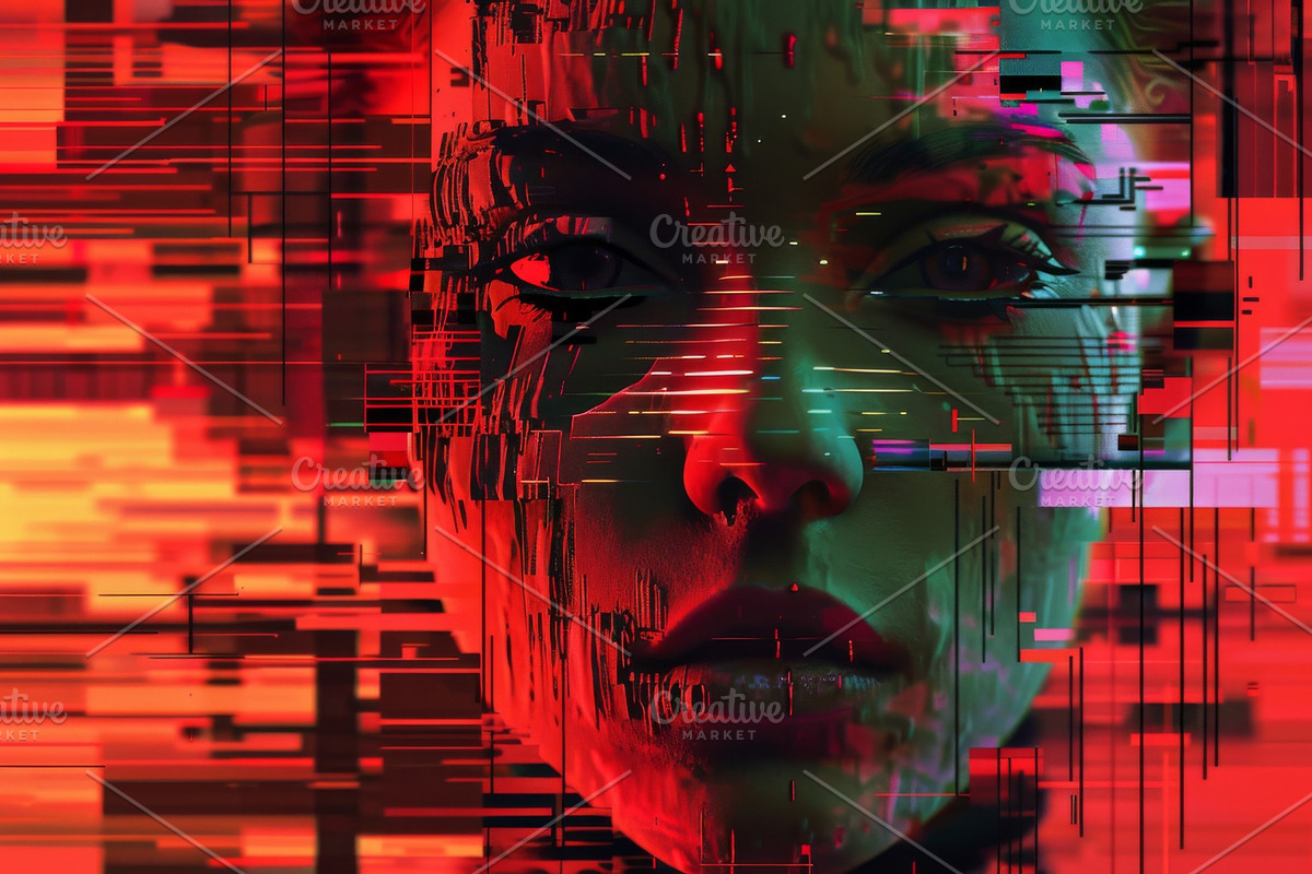 90 Glitch faces, a Person Illustration by Handmadefont (Photo 20 of 94)