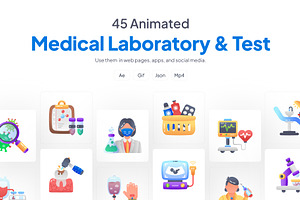 Animated Medical Test Icon Set, a Duotone Icon by Prosymbols