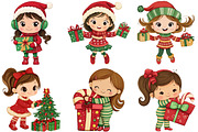 Christmas Girl Gift Box Clipart, an Illustration by DreamArtGraphic (Thumbnail 5 of 5)