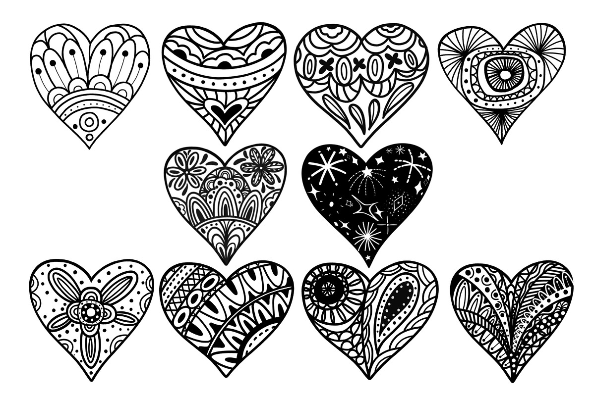 Hippie & Boho Heart, Procreate Stamp, a Brush Add-On by Sense Library (Photo 2 of 19)