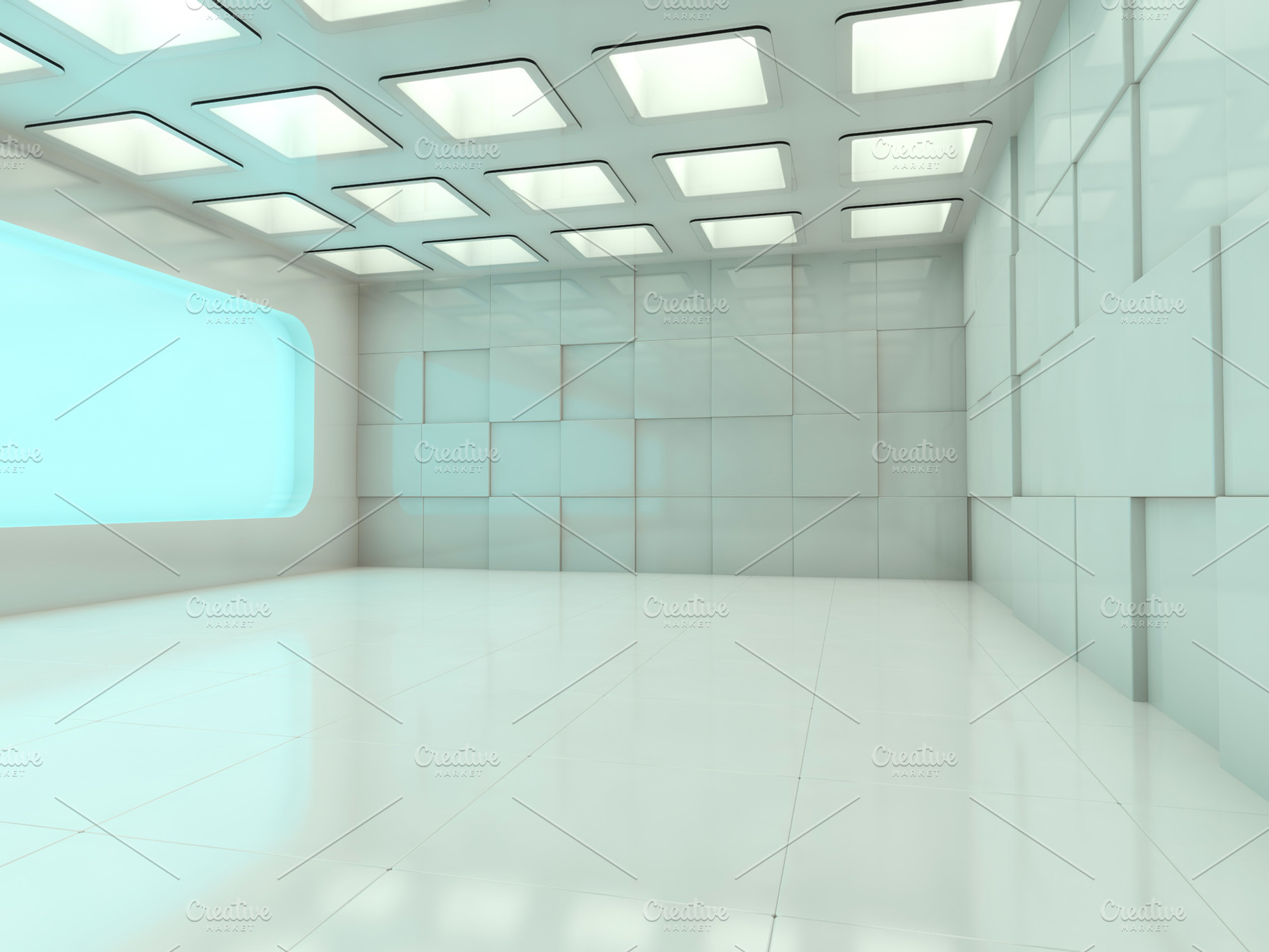Abstract modern architecture containing white, blue, and background, an Architecture Photo by 3D Graphics Shop