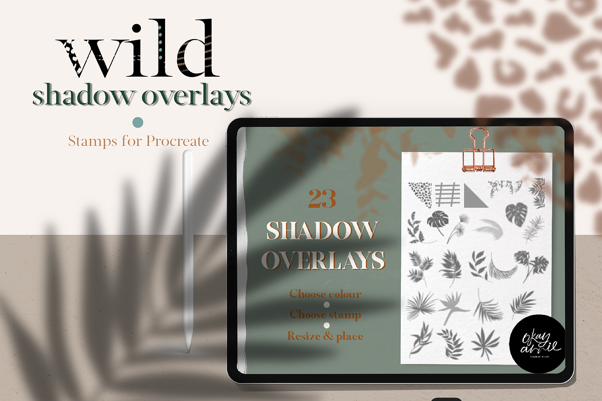 Wild Shadow Overlays for Procreate, a Brush Add-On by OkayAnnie Designs (Photo 1 of 9)