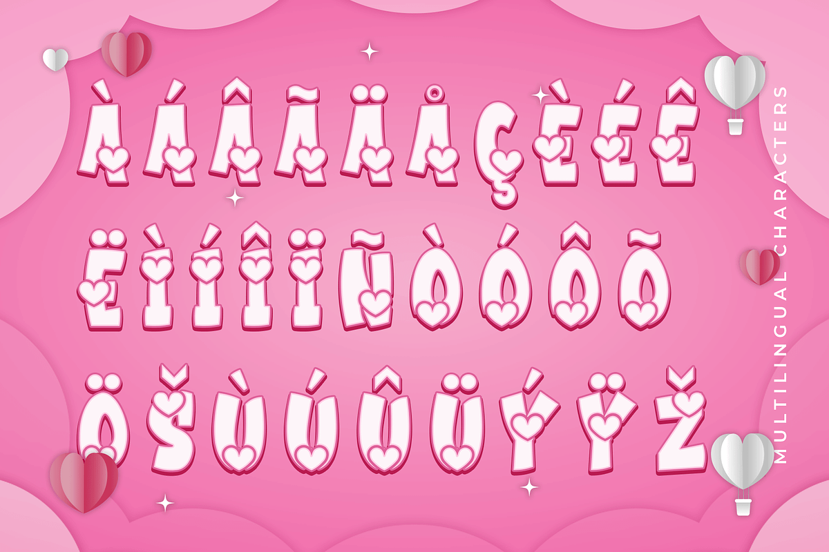 Couple Valentine-Modern Display Font, a Sans Serif Font by overlaytemplates (Photo 5 of 5)
