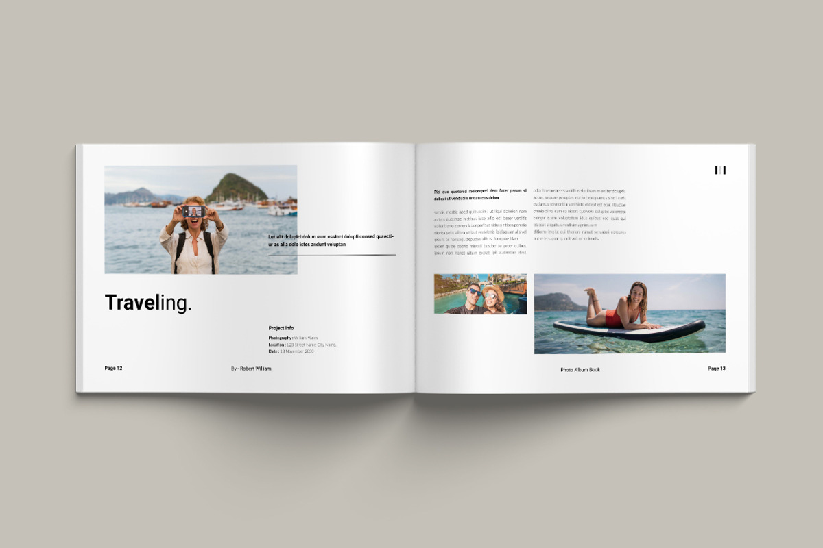Photo Book Landscape Layout, a Brochure Template by Pixelpick (Photo 7 of 9)
