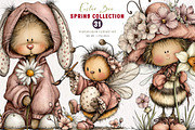 Whimsical Easter Bee clipart, an Illustration by CreationArt (Thumbnail 1 of 6)