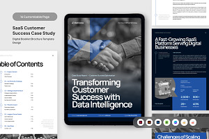 Digital SaaS Case Study Booklet, a Brochure Template by productype1