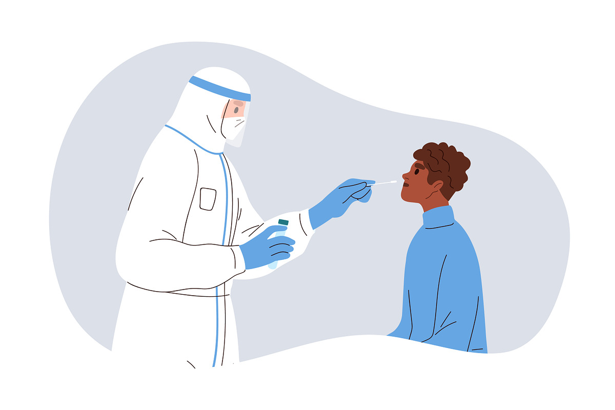 Nasal swab for COVID PCR test set, a Healthcare Illustration by Good Studio (Photo 9 of 9)