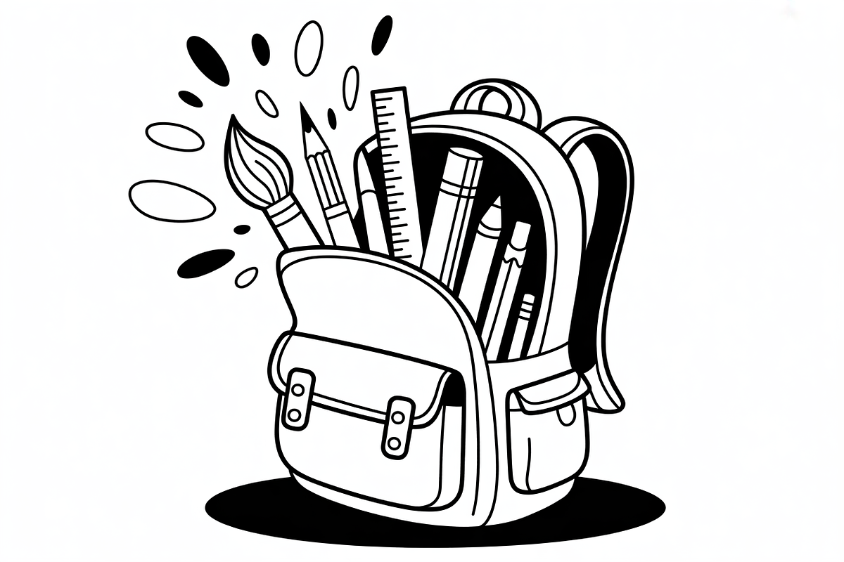 Child school bag line art symbol, an Illustration by Amazin_art (Photo 7 of 11)