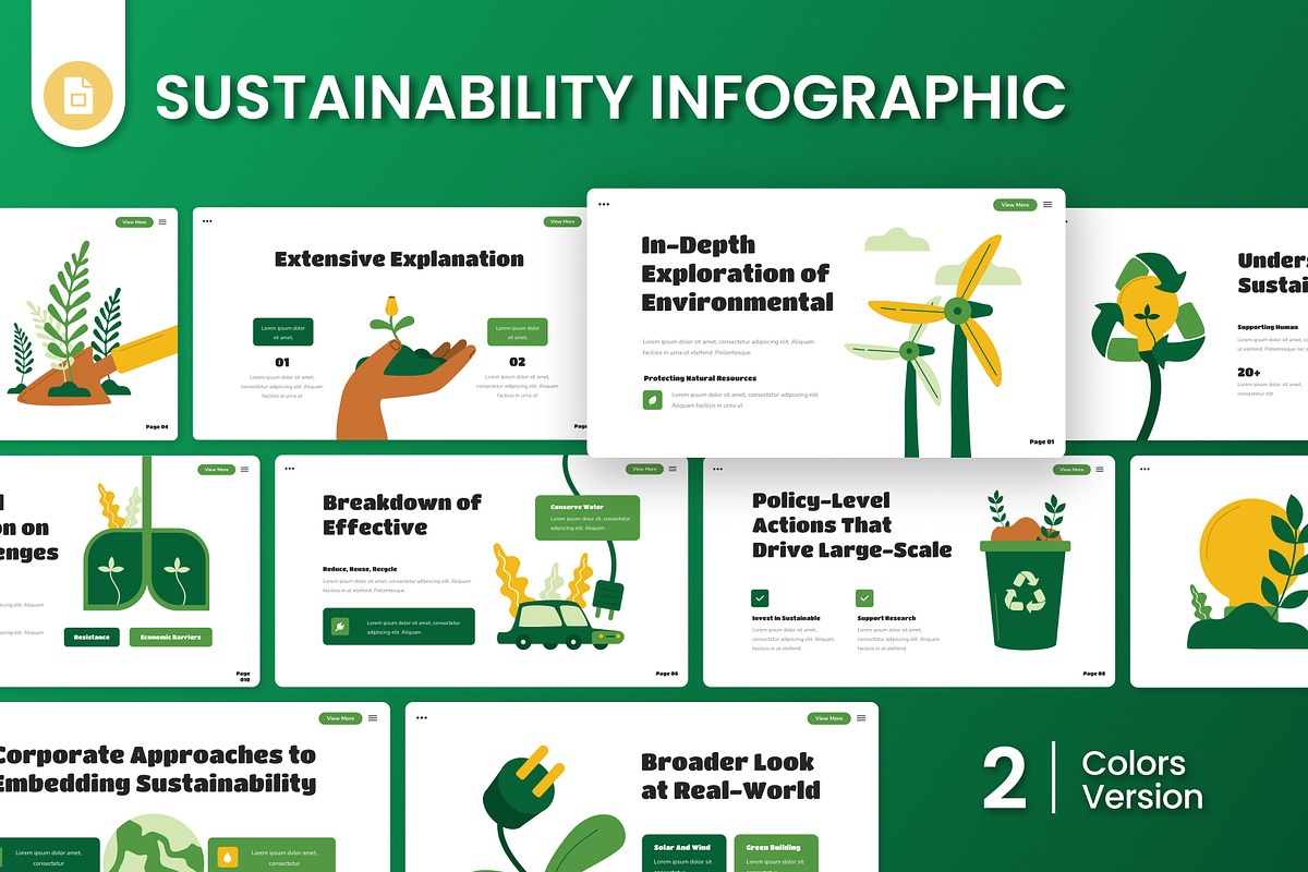Sustainability Infographic Slides, a Presentation Template by Antstheme (Photo 1 of 4)