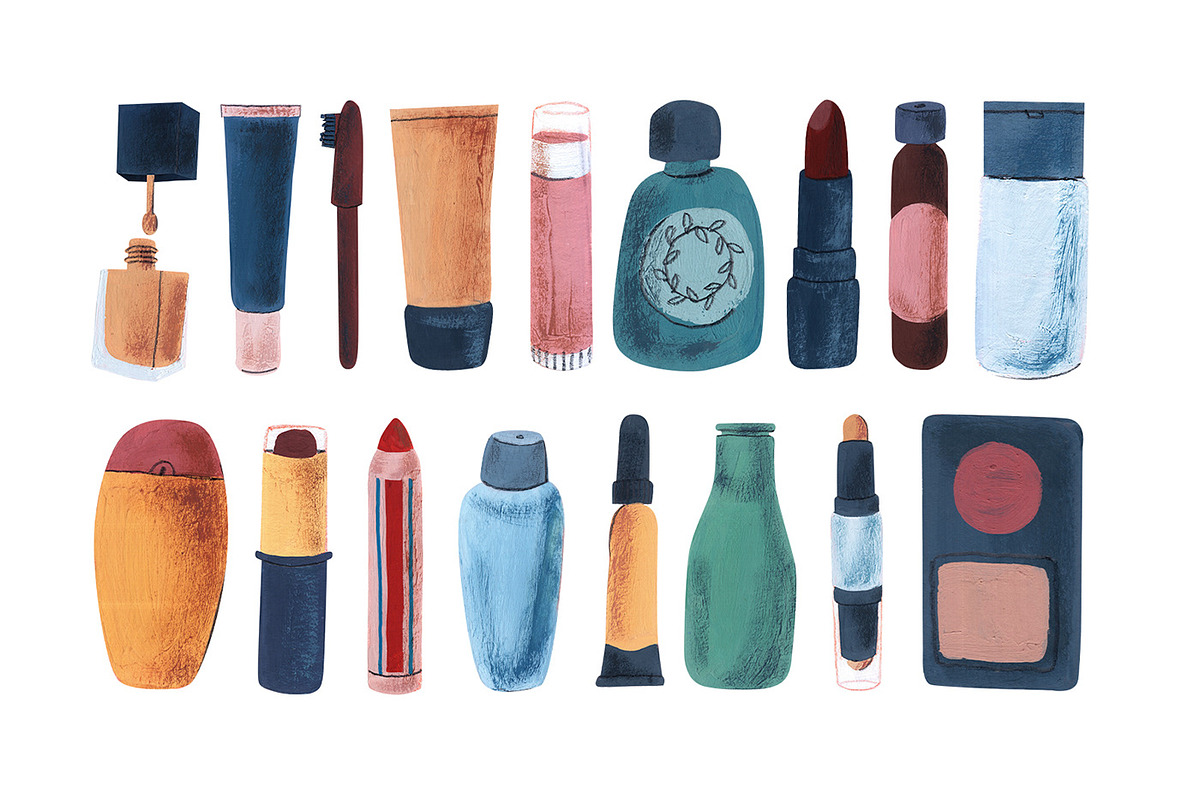 Make Up Beauty Acrylic/Gouache Set, a Texture Illustration by Anny (Photo 2 of 6)