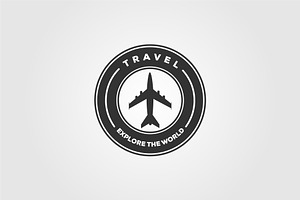 plane aeroplane, travel airline logo, a Transportation Illustration by Rizkaarishandy_shop