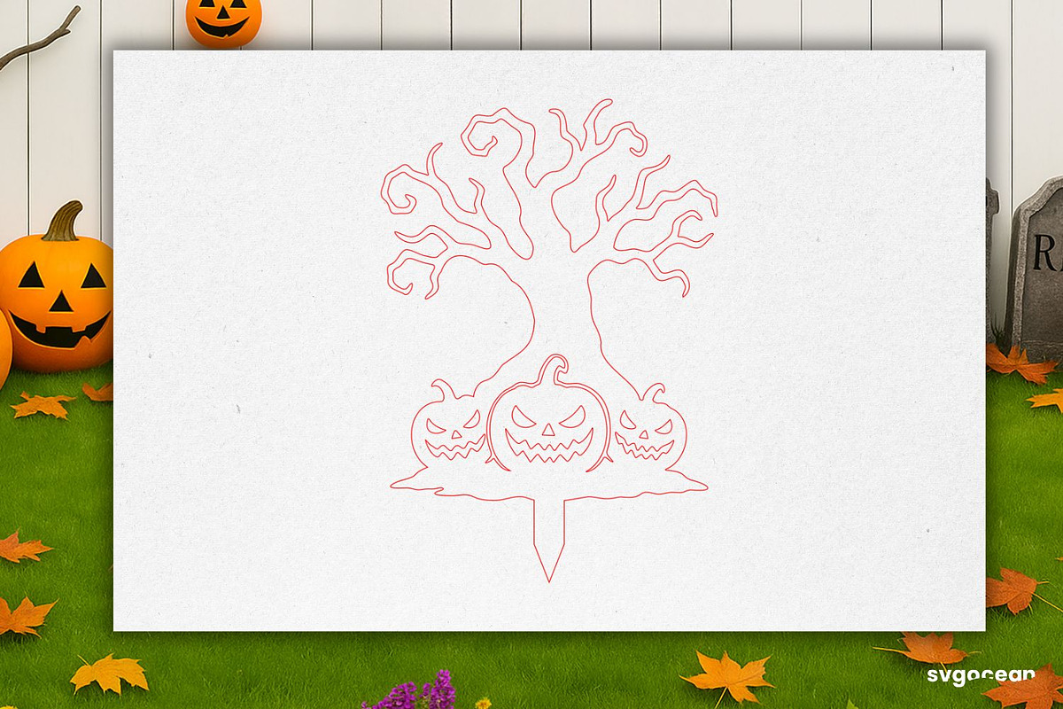 Halloween Garden Stakes Bundle, an Illustration by svgocean (Photo 21 of 21)