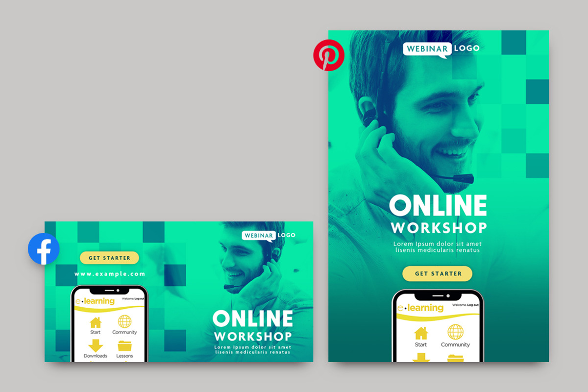 OnLine Course Banner Set, a Templates & Theme by McLittle Stock (Photo 3 of 4)