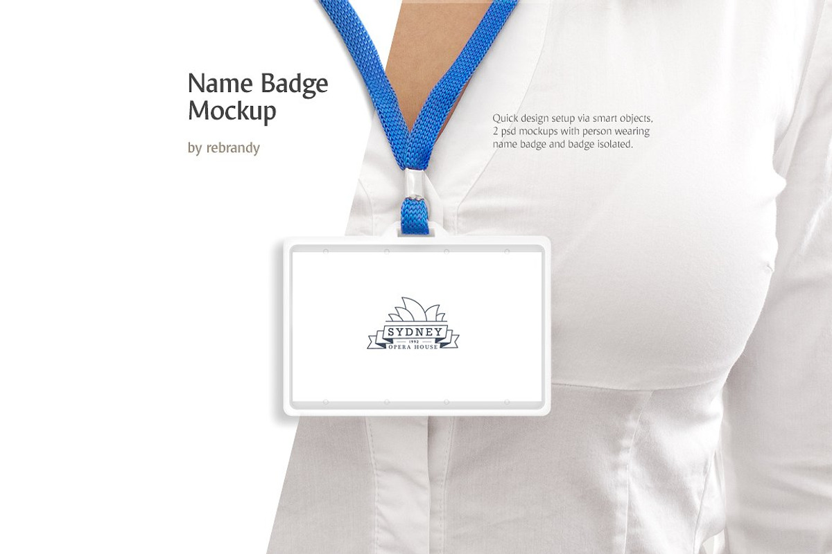 Name Badge Mockup, an Advertising Mockup by rebrandy (Photo 1 of 6)