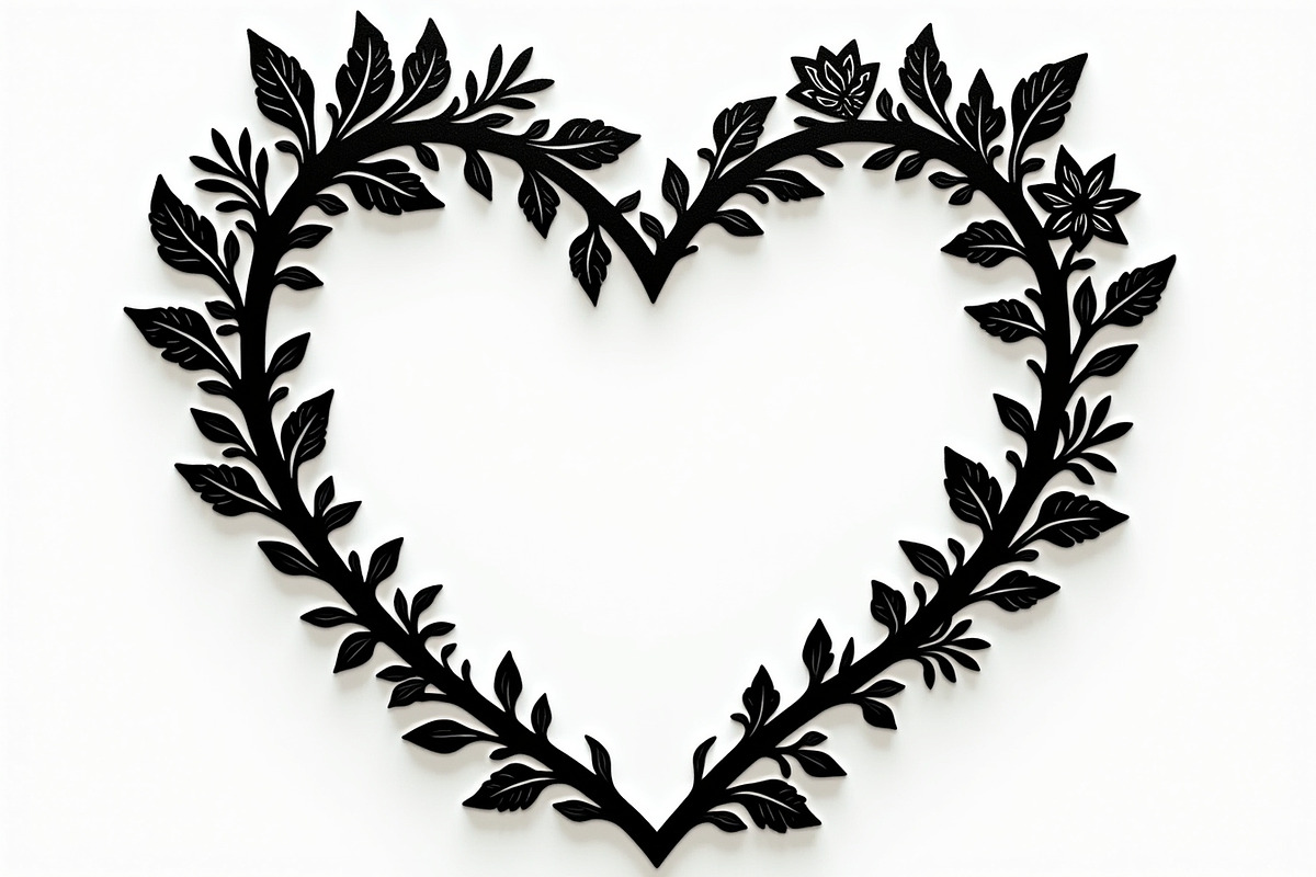 Romantic Floral Heart Clipart Set, an Illustration by Creativeshirt (Photo 2 of 9)