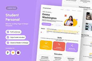 Emma Student Portfolio Landing Page