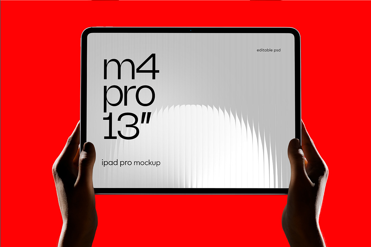 iPad Mockup Landscape Holding Set, an iPad Mockup by Croma Studio (Photo 5 of 5)
