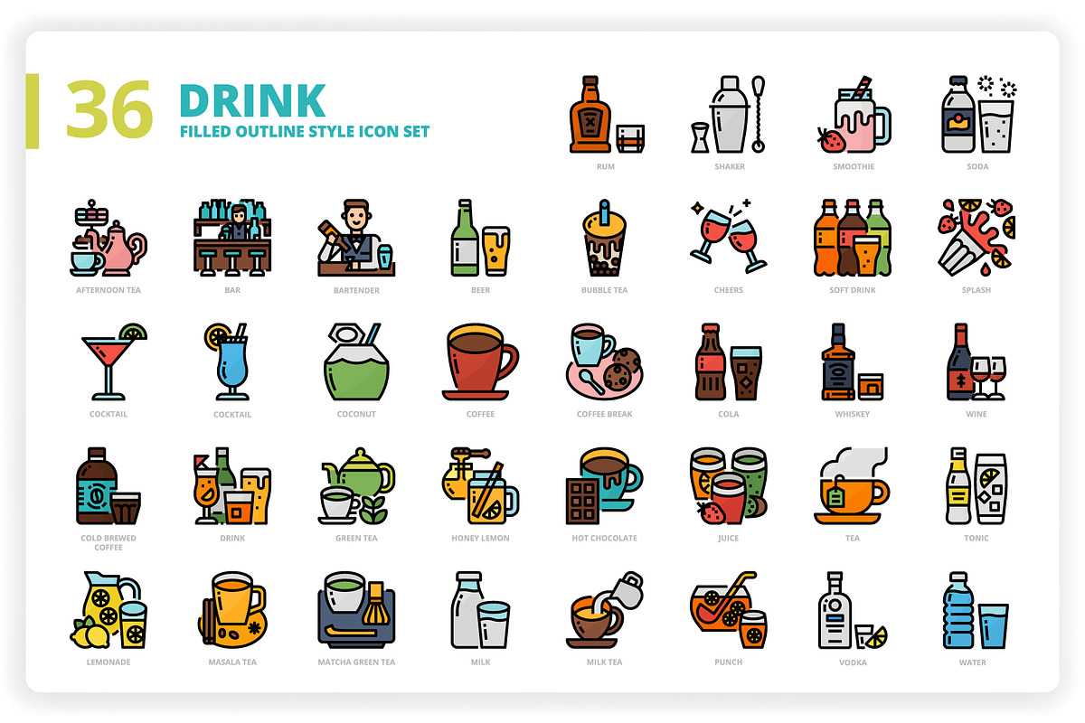3,600 Icons x3 Styles, an Outline Icon by monkik (Photo 105 of 299)