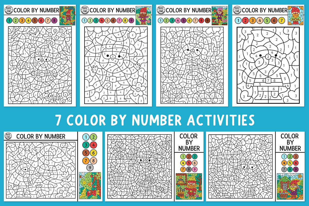 Dwarf coloring games and activities, an Education Illustration by Lexi Claus (Photo 11 of 16)
