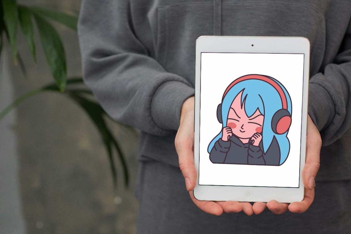 9 Cute Gamer Girl Wearing Headset, a Person Illustration by jongcreative (Photo 6 of 6)