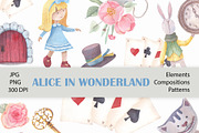 Alice in Wonderland. Watercolor, a Decorative Illustration by Nebbia (Thumbnail 1 of 7)