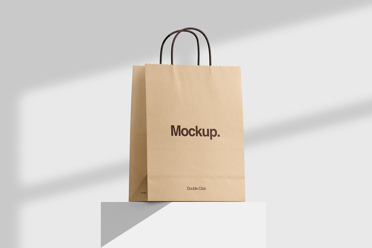 Kraft Paper Shopping Bag Mockup, a Packaging Mockup by Ram Studio LLC (Photo 6 of 16)