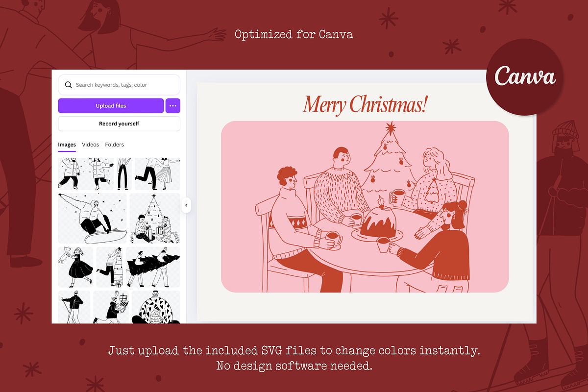 Festive People - vector illustration, a Person Illustration by Valerie (Photo 6 of 7)