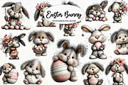 Easter Bunny Clipart, an Illustration by Watercolor design (Thumbnail 6 of 8)