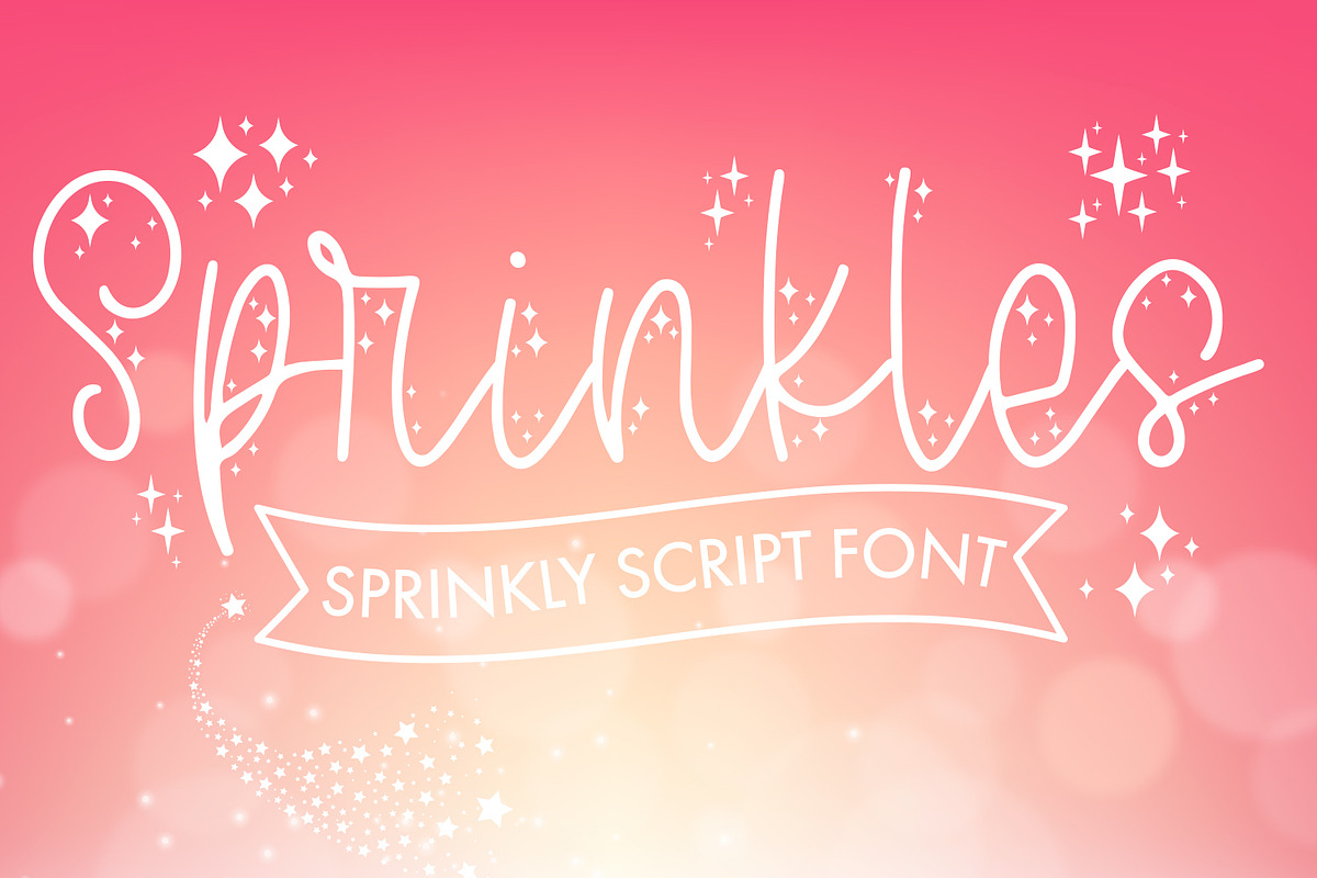 Sprinkles - Script Font With Doodles, a Handwritten Font by Freeling Design House (Photo 1 of 6)