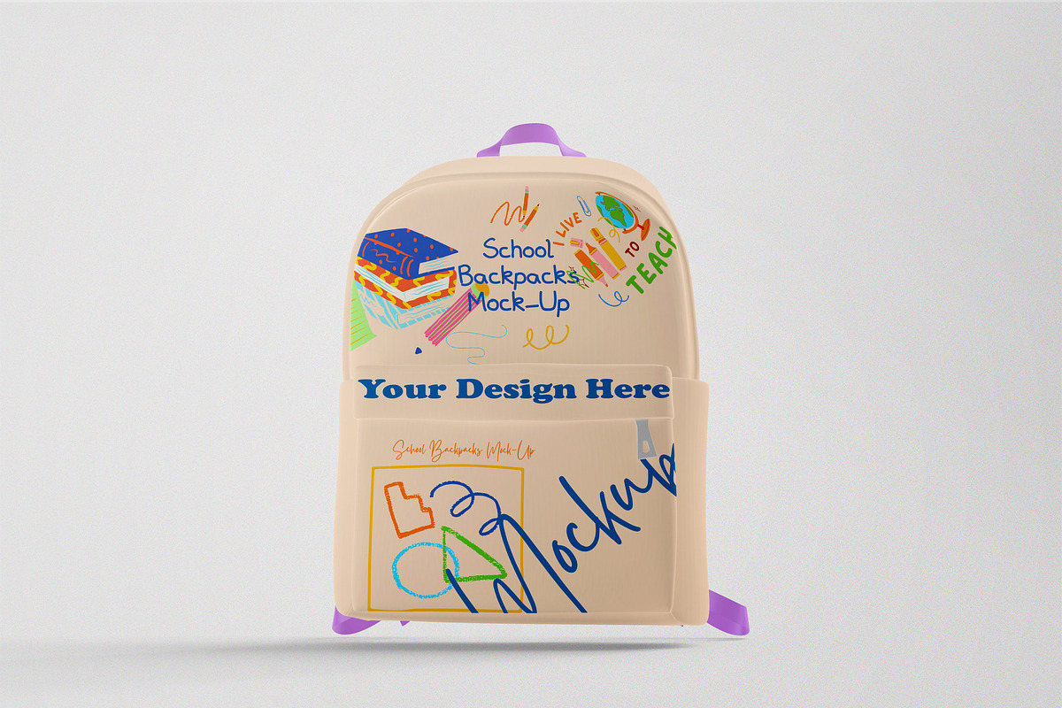 School Backpacks Mock-Ups, a Packaging Mockup by 2M GRAPHICS DESIGN (Photo 3 of 5)