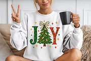 Joy Christmas Sublimation Png, a Seasonal Illustration by YA Design (Thumbnail 3 of 4)