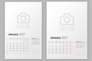 Modern 2027 Wall Calendar - EPS, a Texture Illustration by mikhailmorosin (Thumbnail 3 of 3)
