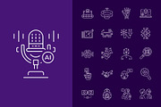 Artificial Intelligence Icon Art Set, an Outline Icon by Prosymbols (Thumbnail 6 of 8)