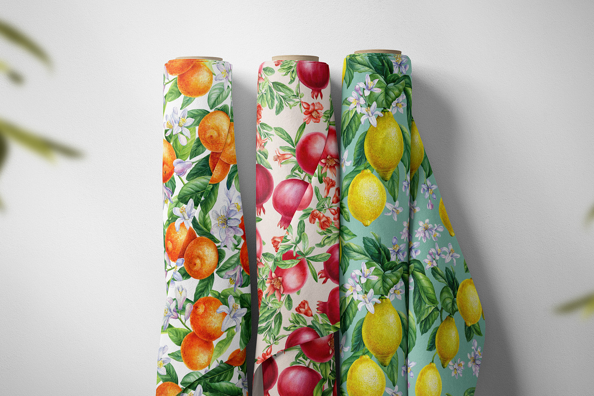 Watercolor fruits clipart, an Illustration by Hanna Hryharenka (Photo 5 of 14)