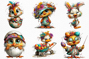 Whimsical Easter Funny Chick Clipart, an Illustration by Craft Nest (Thumbnail 5 of 11)