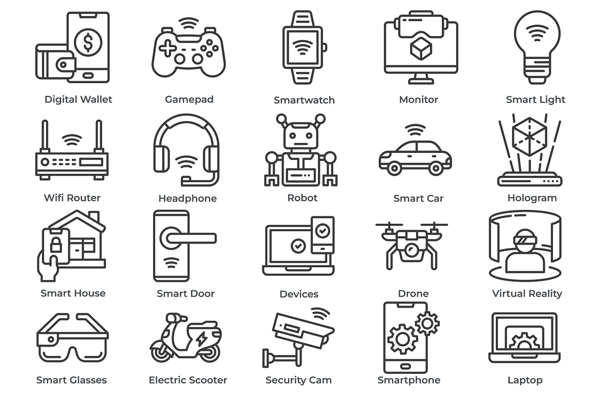 Technology and Digitalization Icons, an Icon by Tekuni (Photo 6 of 12)