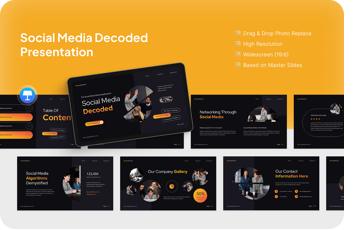 Social Media and Networking, a Presentation Template by Annora Studio (Photo 1 of 5)