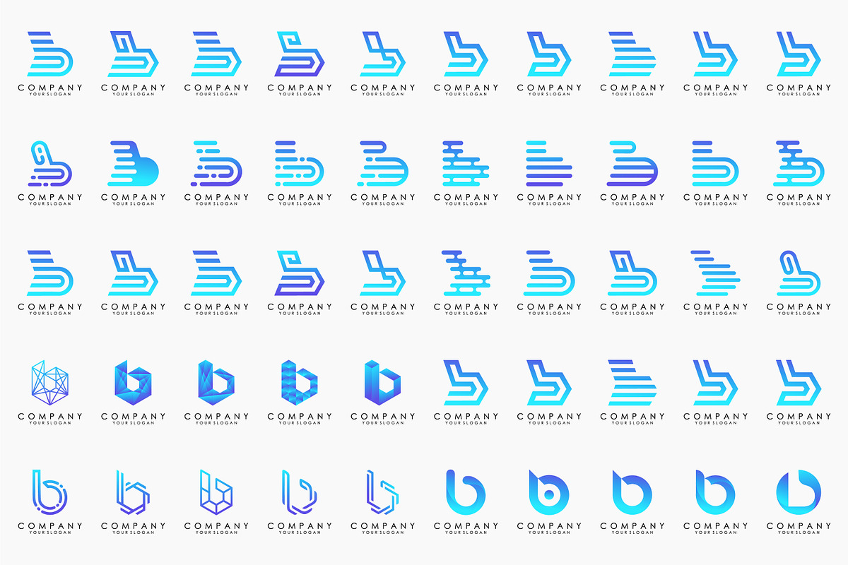 set of letter B logo design vector, a Branding & Logo Template by BARONSTD (Photo 3 of 4)