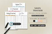 Editable Sales Printable Tracker, a Templates & Theme by Snapybiz (Thumbnail 1 of 6)